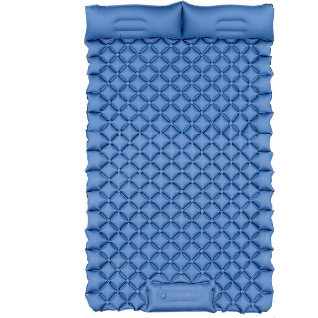 Ultralight Inflatable Double Camping Mat with Foot Pump & Pillow