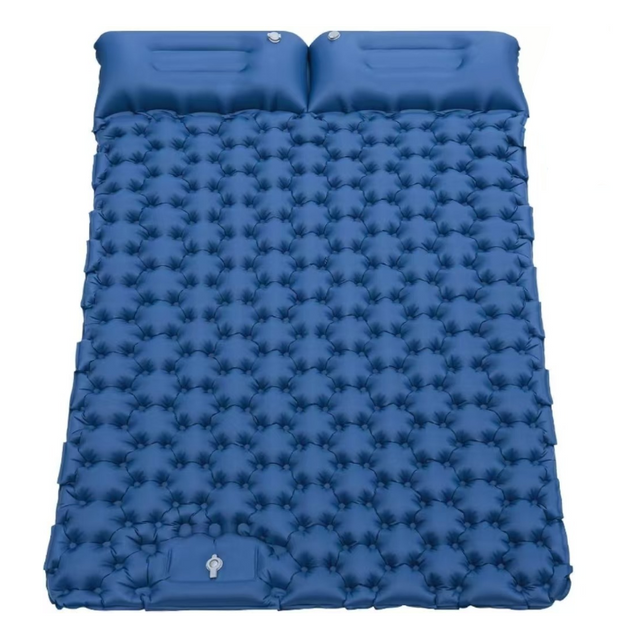 Self Inflating Mattress Double Sleeping Pad for 2 Person with Pillow Foot Pump