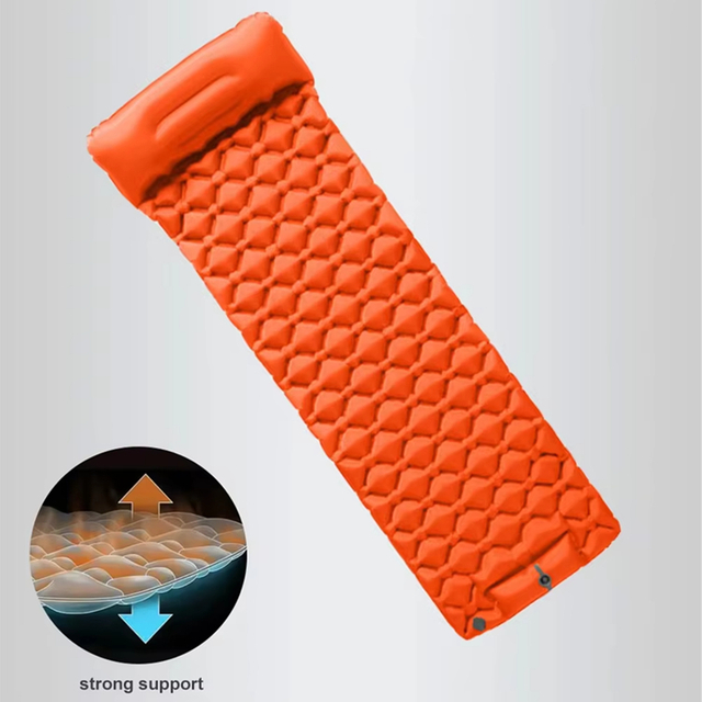 Ultralight Camping Mat with Pillow Inflatable Sleeping Pads Compact for Backpacking