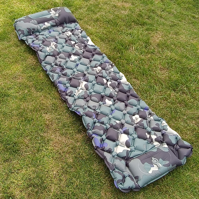 Ultralight Inflatable Camping Mat with Built-in Pillow Sleeping Pads for Backpacking Hiking