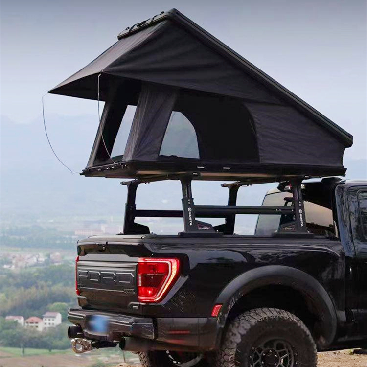 LLOYDBERG Waterproof 2 Person X Hinge Aluminum Hard Shell Car Rooftop Tent-Triangle Style