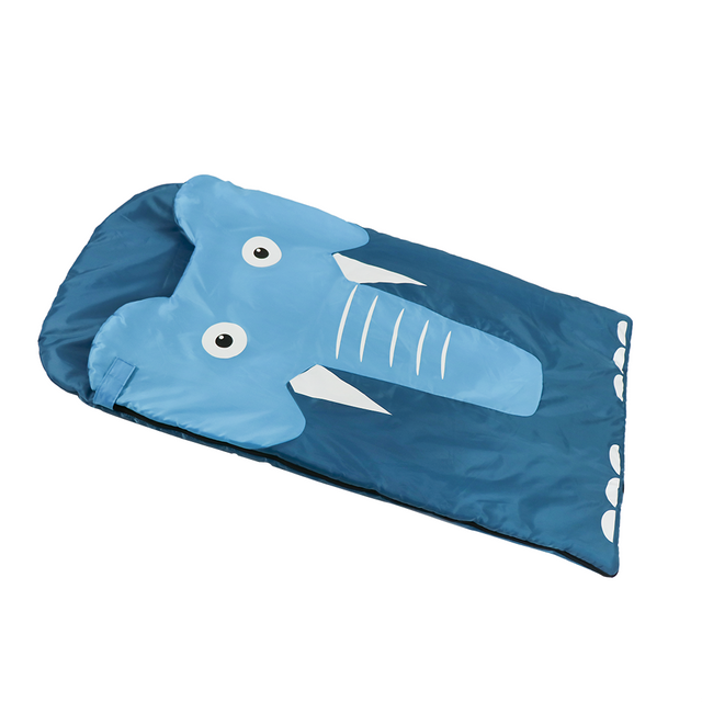 LLOYDBERG Lightweight Kids Sleeping Bag with Elephant Pattern